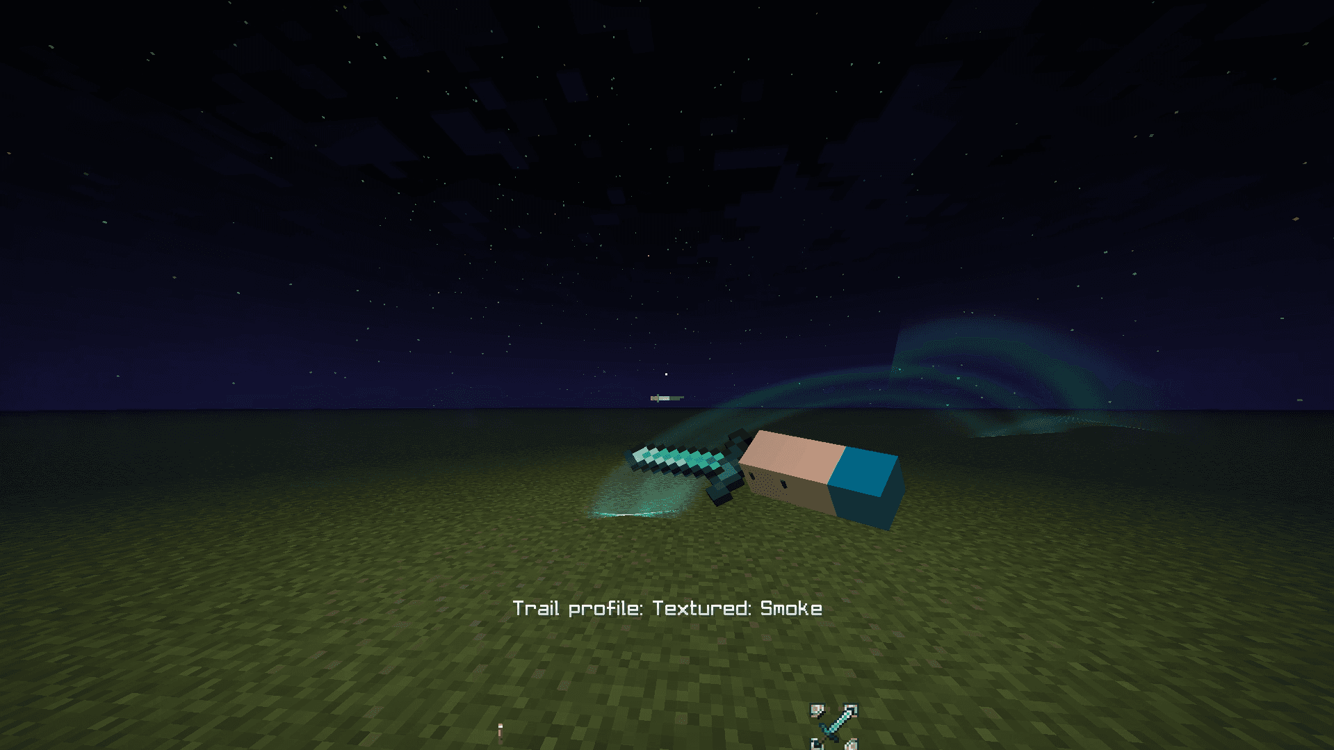 Textured: Smoke trail style in game