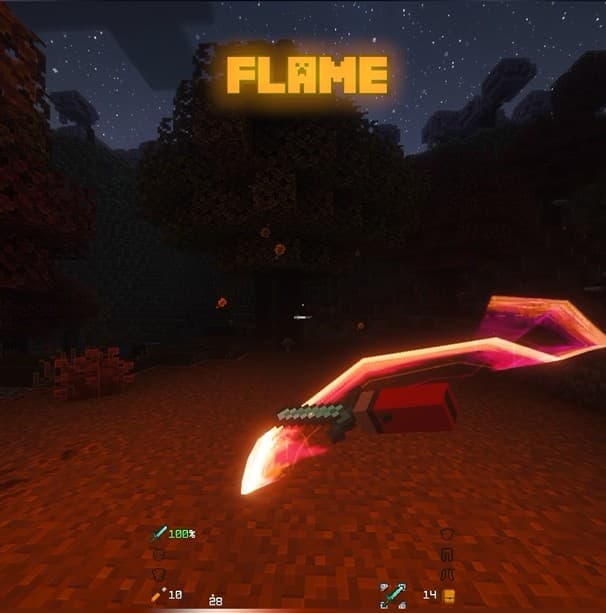 Flame trail style in game